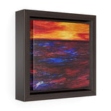 Fire & Ice Square Framed Canvas Print