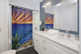 Sky Lines Shower Curtains