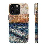 Pointillism Waves Tough Phone Case