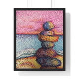 Stacked / AM Premium Framed Print
