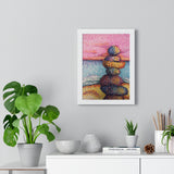 Stacked / AM Premium Framed Print