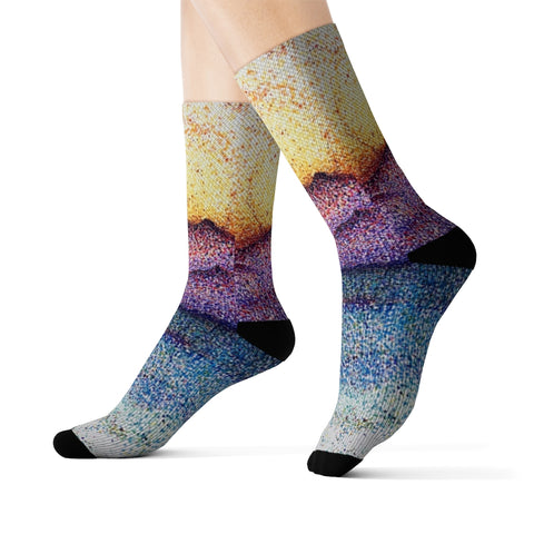 Rainbow Rise Sublimation Socks