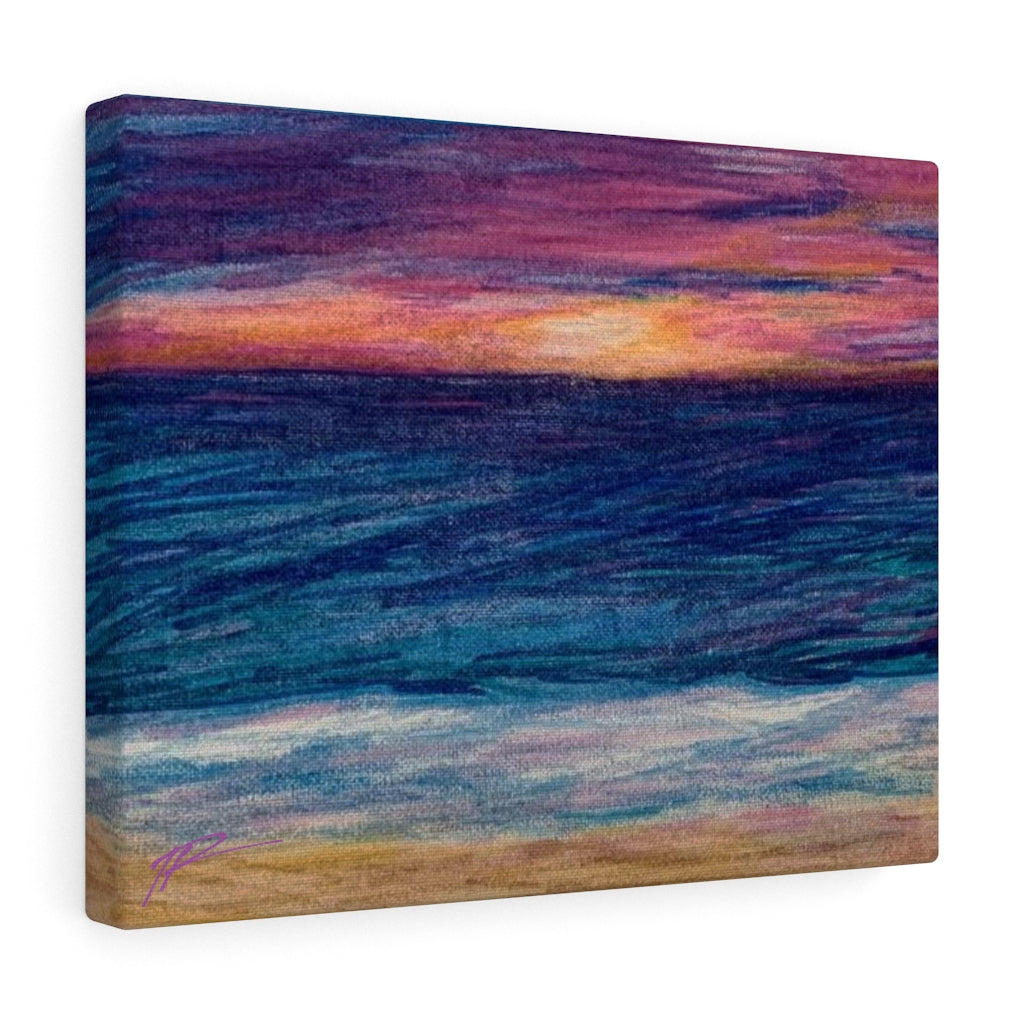 Beachy premium wraparound canvas print (Rise-or-Set? Series)