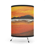 Warm Moon Tripod Lamp with High-Res Printed Shade, US\CA plug