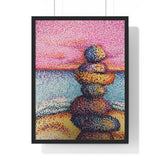 Stacked / AM Premium Framed Print