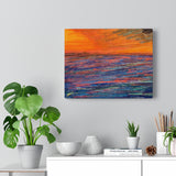 Rise-or-Set? Series canvas print (Orange/Blue)