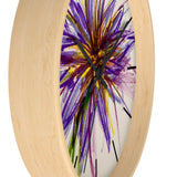 Purple Flower Wall Clock