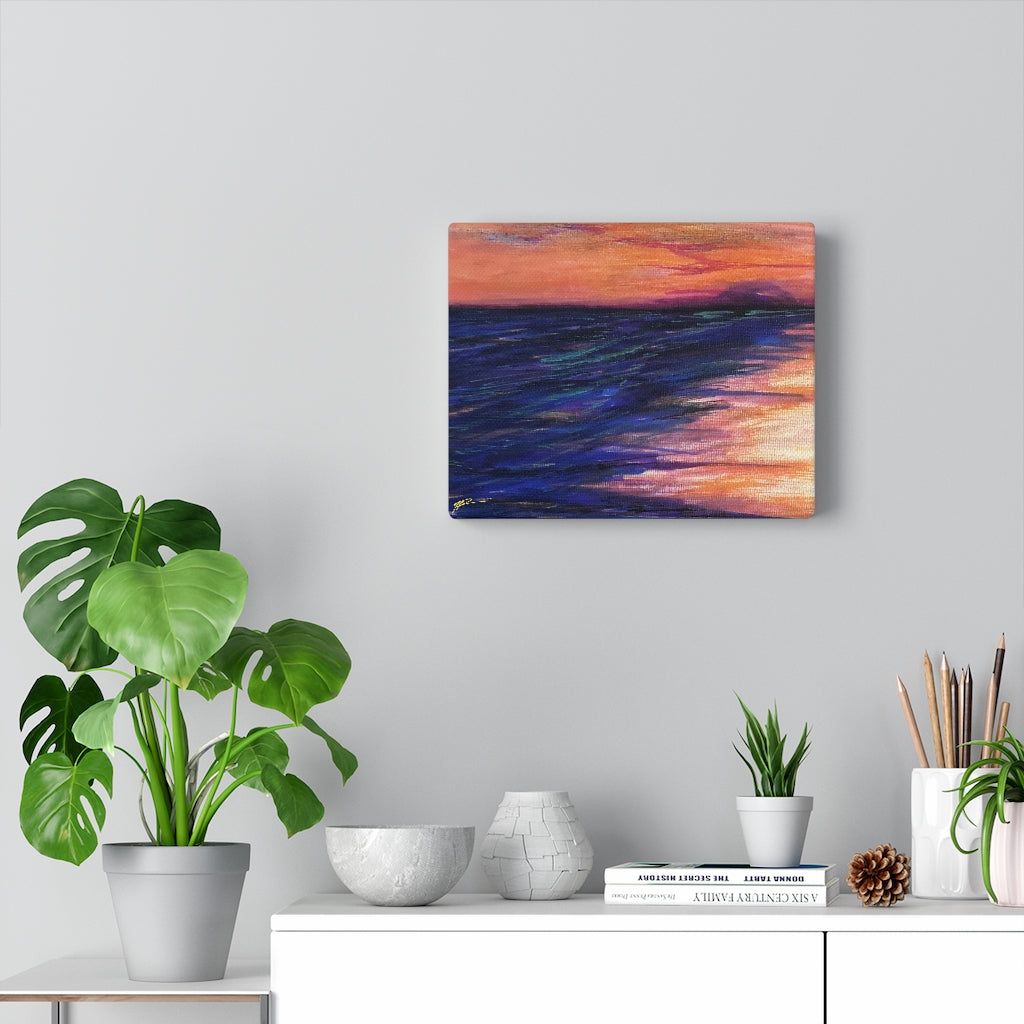Beachy Series Canvas Print - Orange/Blue