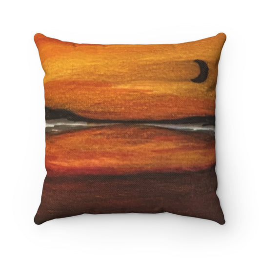 Warm Moon Square Pillow