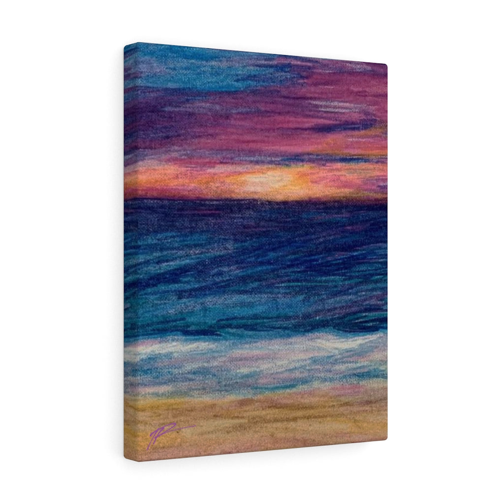 Beachy premium wraparound canvas print (Rise-or-Set? Series)